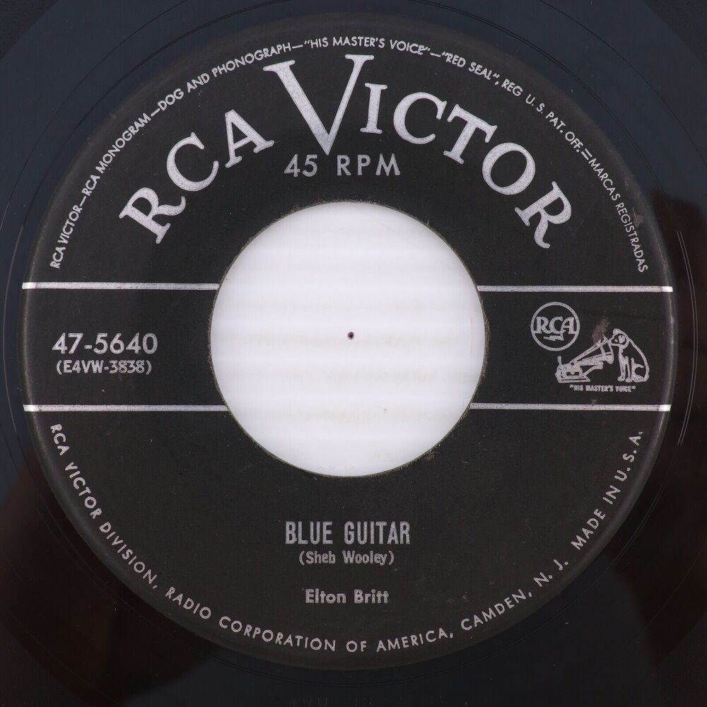 Elton Britt – Nuevo Laredo / Blue Guitar - 1954 45 rpm 7" Single Record 47-5640